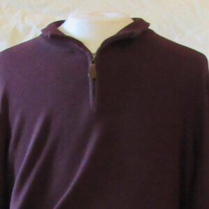 The Savile Row Maroon 1/4 Zip Sweater Size XXL